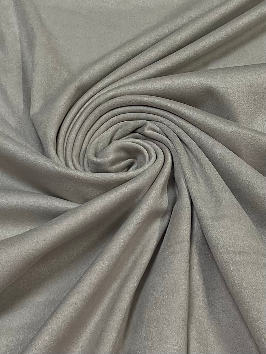 Das Stofferl: Wildlederimitat hellgrau, Kunstleder für Bekleidung, Lederimitat für Jacken, Röcke und Kostüme, Suede