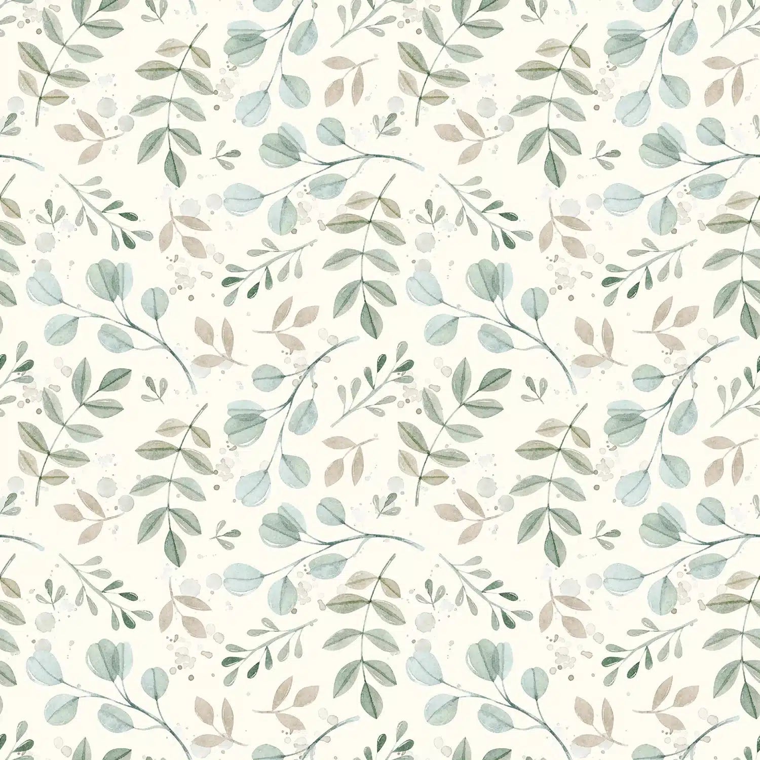 Das Stofferl: Bio Jersey in hochwertiger Qualität mit Blättern in pastell, Biojersey, Kinderjersey, Jerseys in Naturtönen mit Blättern in pastellgrün