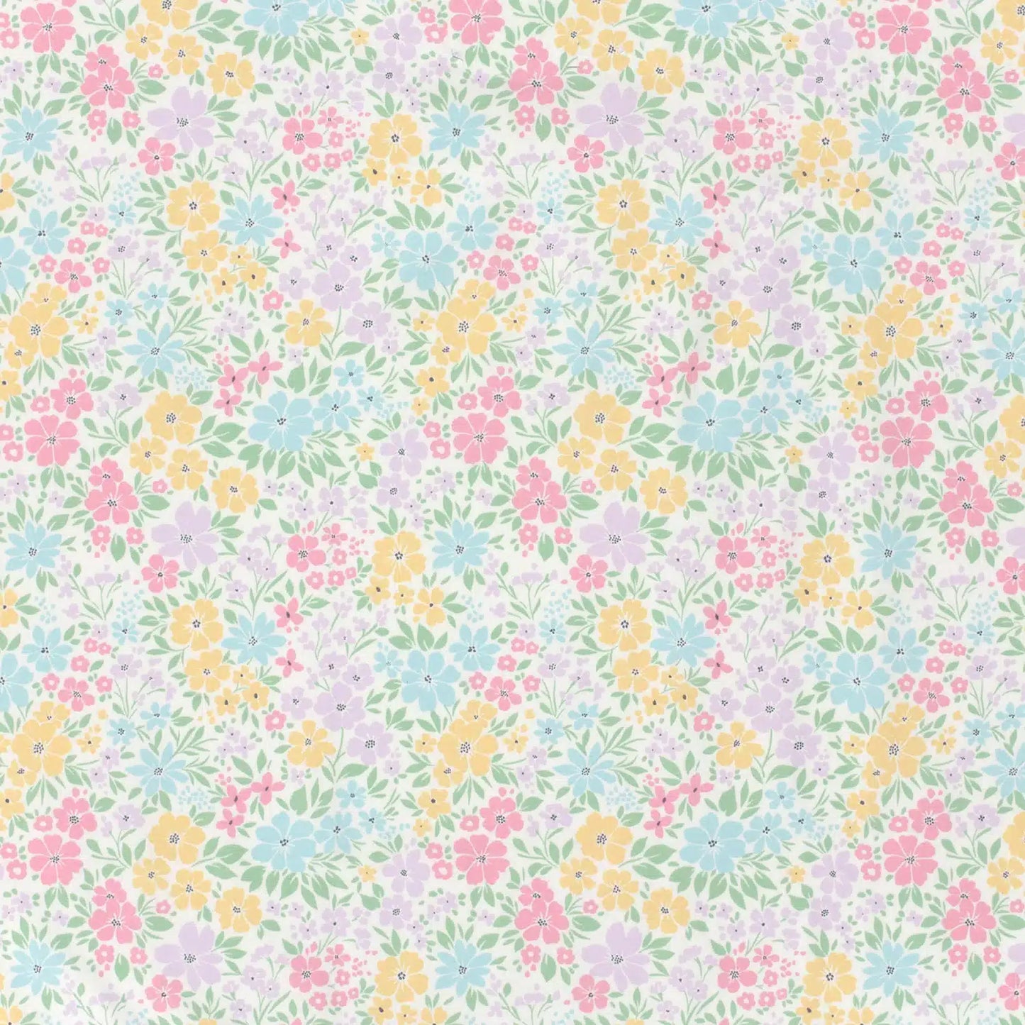 Das Stofferl: Jersey Pastellblünchen ist ein hochwertiger Baumwolljersey mit Blumendruck in dezenten Farben, Jersey mit Blumenmuster, Jersey kaufen Österreich