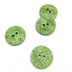 Kokosknopf lackiert 23mm, grün