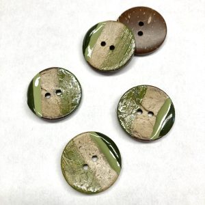 Kokosknopf bemalt 25mm, grün