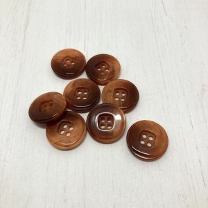 Kunststoff Knopf, 17mm rotbraun