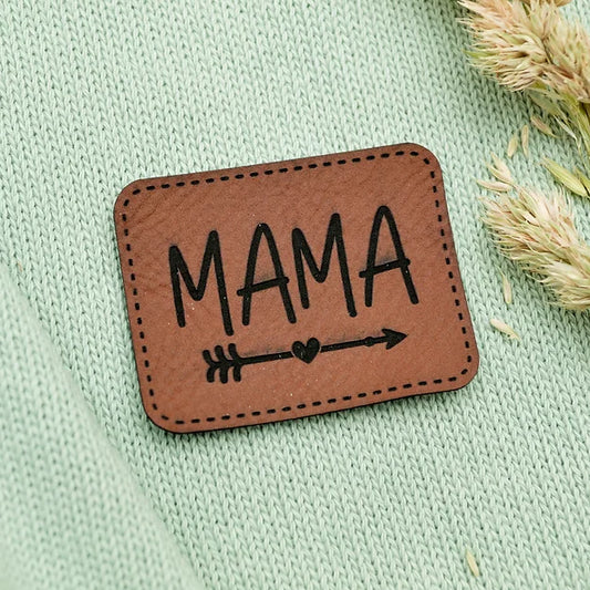 Label aus Kunstleder "MAMA"