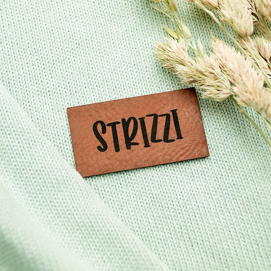 Label aus Kunstleder "STRIZZI"