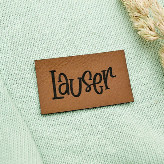 Label aus Kunstleder "Lauser"