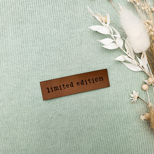 Label aus Kunstleder "Limited Editon"