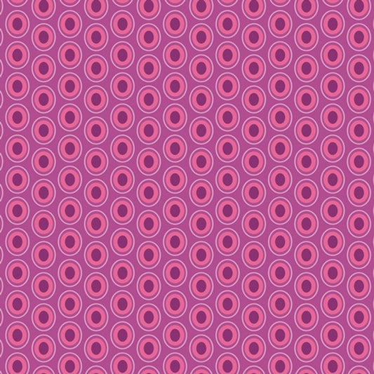 Patchwork Baumwolle "Oval Elements" beere