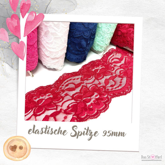 Elastische Spitze 95mm - versch. Farben