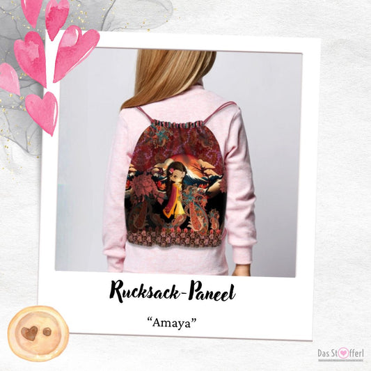 Rucksack Paneel "Amaya" - inkl. Kordel