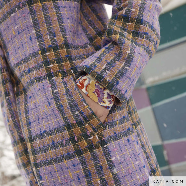 Tweed - Mantelstoff flieder