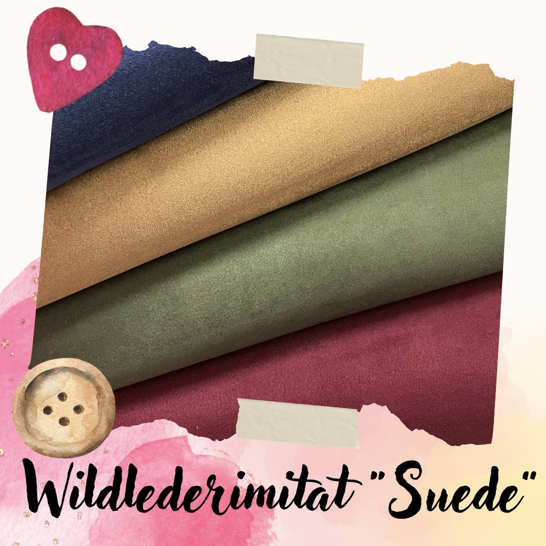 Das Stofferl: Wildlederimitat "Suede" in verschiedenen Farben, Kunstleder für Bekleidung, Lederimitat für Bekleidung in hochwertiger Qualität