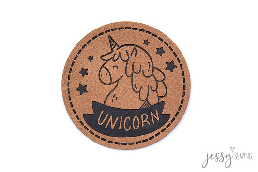 Label aus Kunstleder "Unicorn"