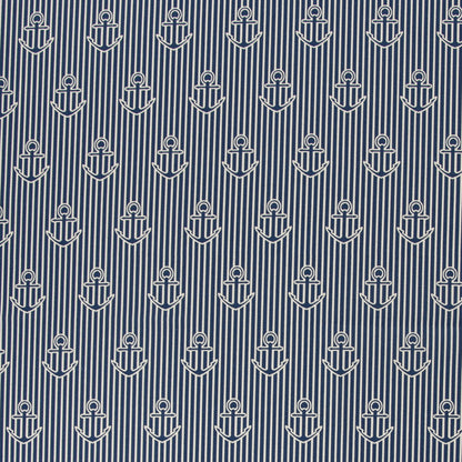 Dekostoff "Anker" blau