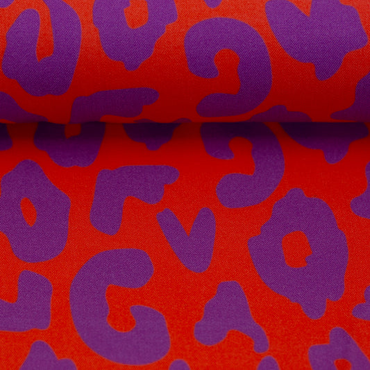 Viskose "Happy Leo" by Cherry Picking, lila-orange