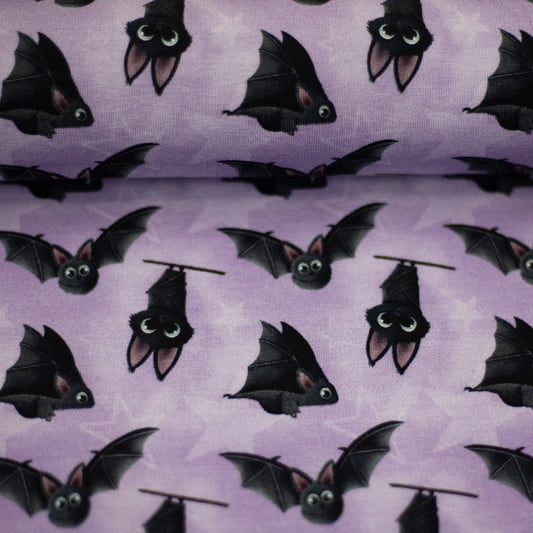 Jersey "Bruce & Friends" by Mrs. Mint Design, Fledermäuse flieder