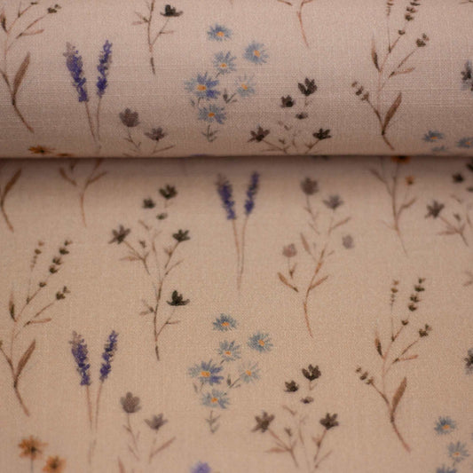 Double Slub Musselin "Wild Meadow beige" by Christiane Zielinski