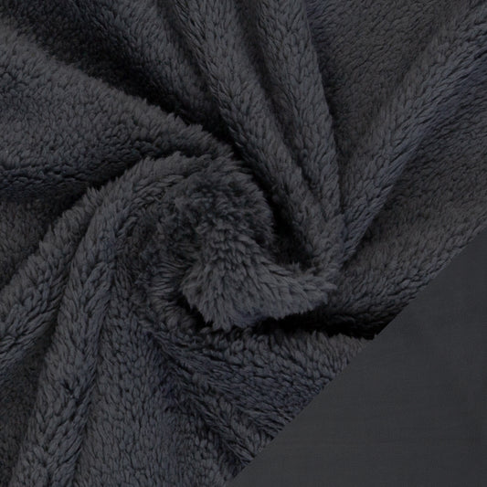 Doubleface-Plüsch "Tamme", anthrazit