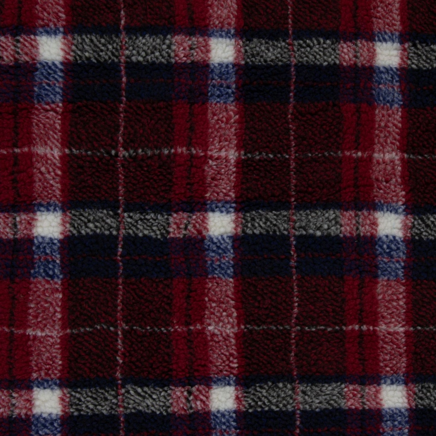 Teddyplüsch "Karo" rot-blau