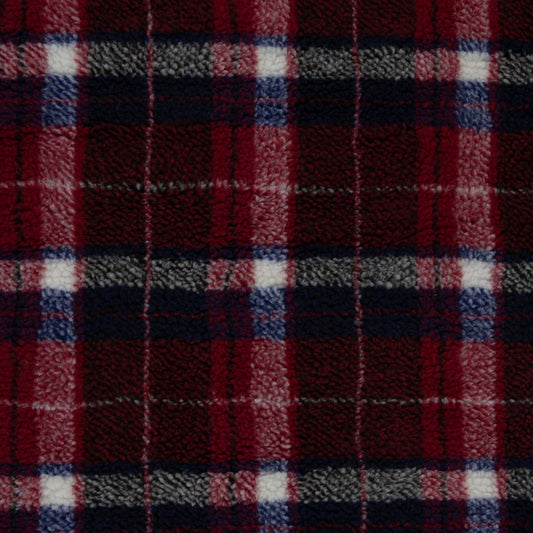 Teddyplüsch "Karo" rot-blau