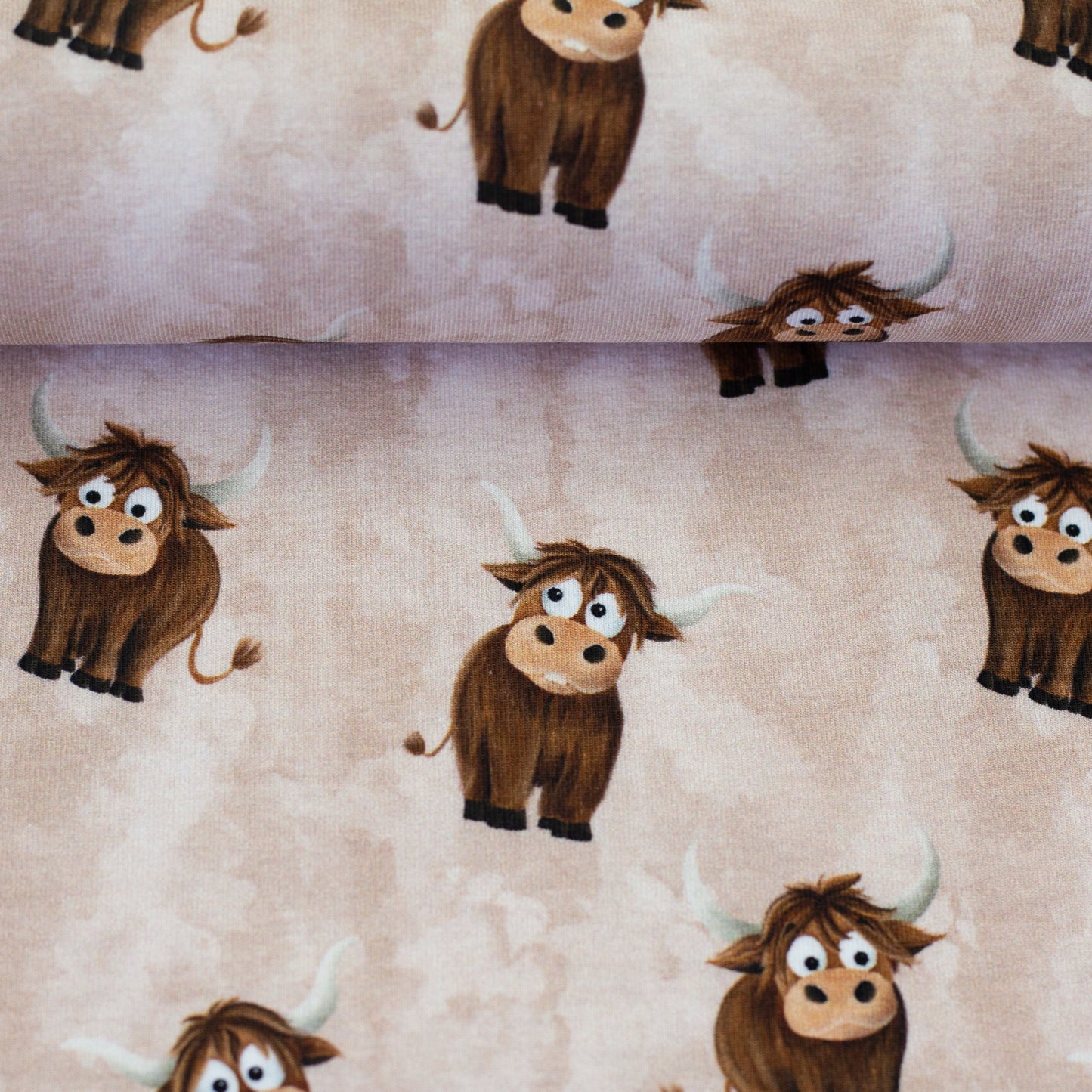 French Terry "Holy Cow" by Mrs. Mint Design - 2 Farben