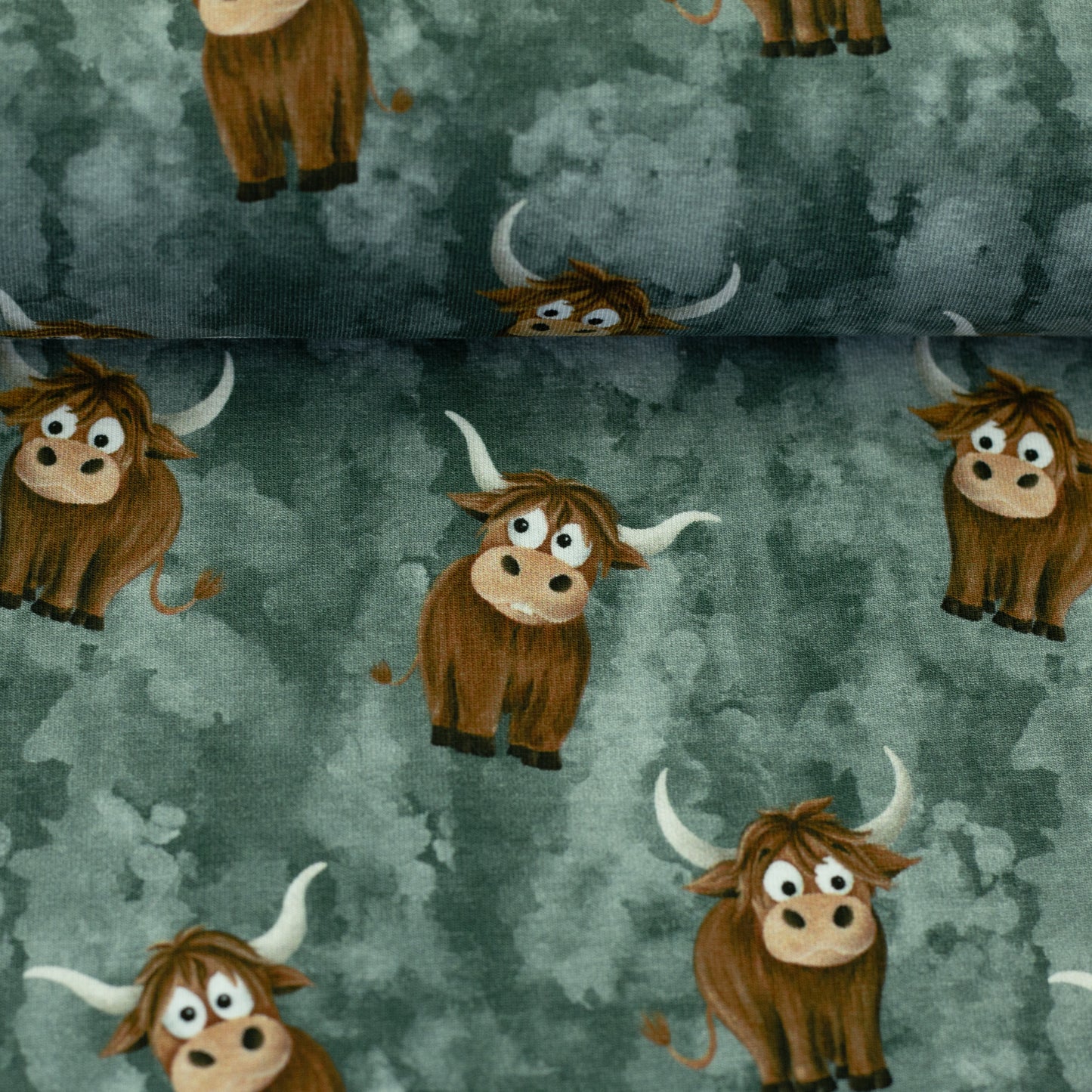 French Terry "Holy Cow" by Mrs. Mint Design - 2 Farben