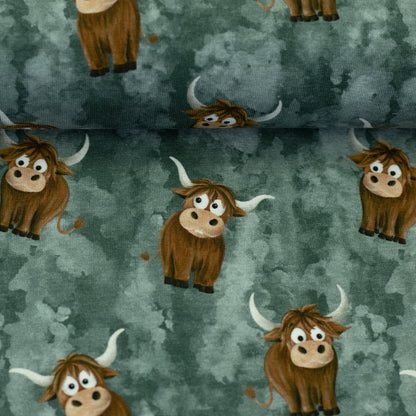 French Terry "Holy Cow" by Mrs. Mint Design - 2 Farben