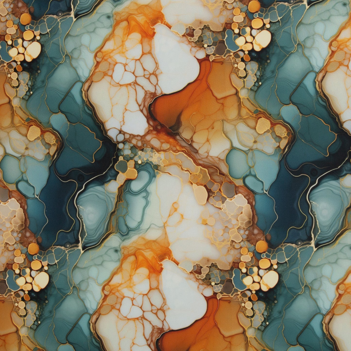 Waterproof Taschenstoff "Flowing Bloom - marmoriert" by Sarah Mariam