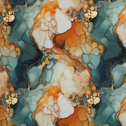 Waterproof Taschenstoff "Flowing Bloom - marmoriert" by Sarah Mariam