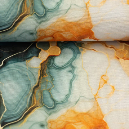 Waterproof Taschenstoff "Flowing Bloom - marmoriert" by Sarah Mariam