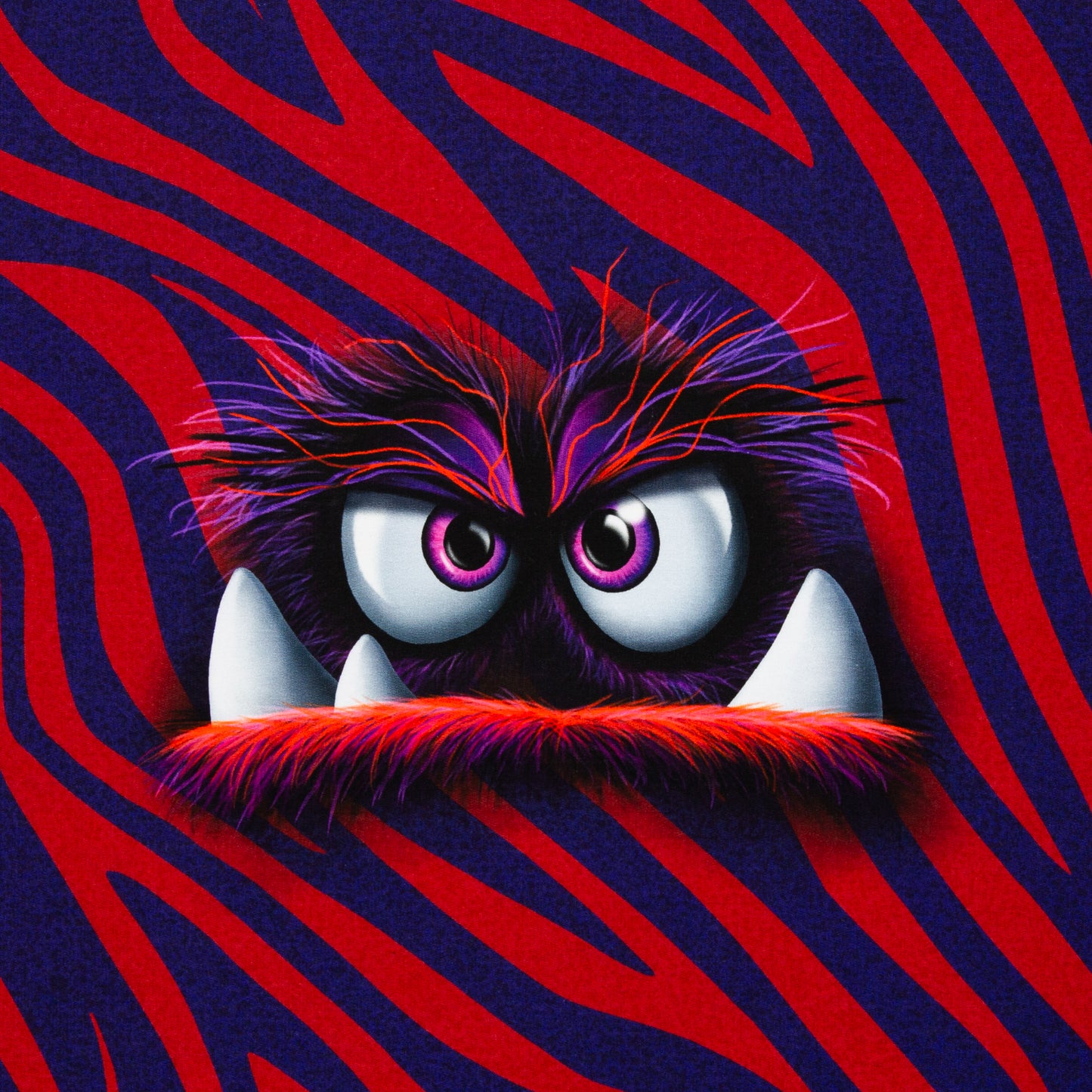 Paneel French Terry "Monsta blau/rot" by Thorsen Berger VORBESTELLUNG