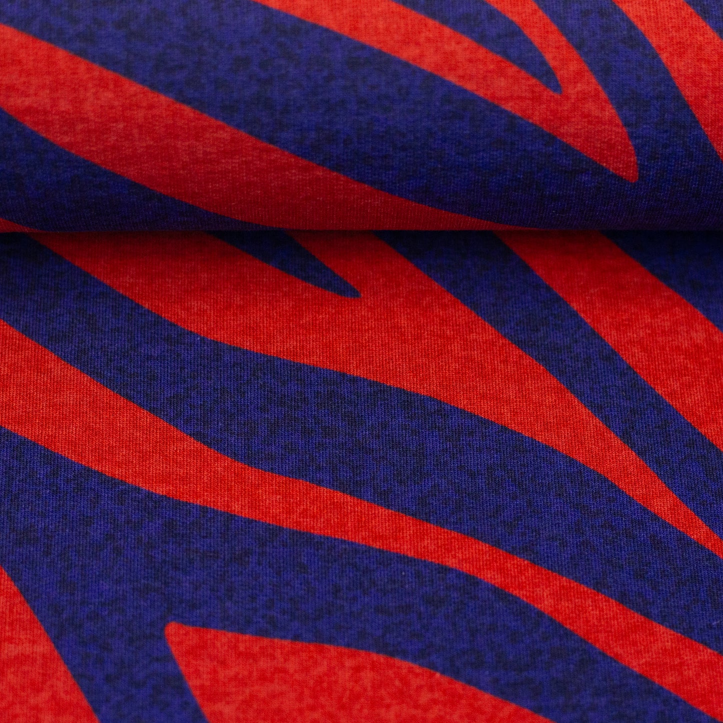 French Terry "Monsta-Kombi" blau-rot