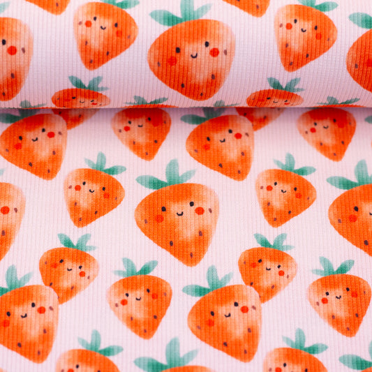 Rippjersey "Erdbeerchen"