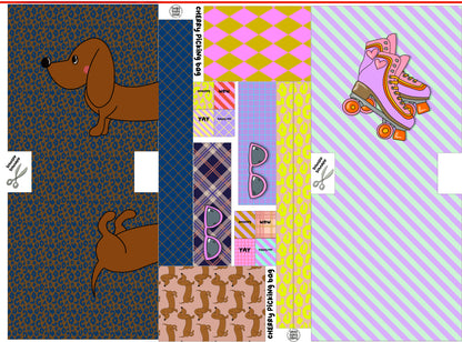 Taschenpaneel „Cherry Picking Bag“ – Dackel