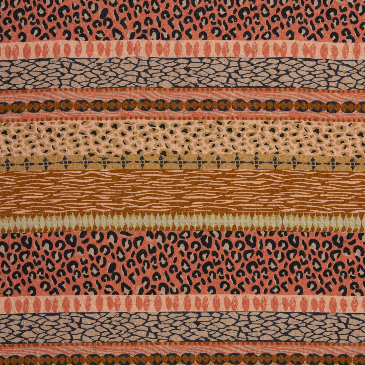 Viskoseleinen Bienvenido Colorido "Wild Stripes" Naturtöne