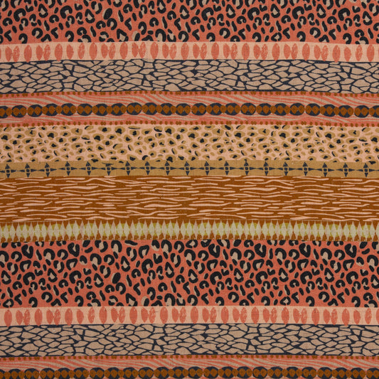 Viskoseleinen Bienvenido Colorido "Wild Stripes" Naturtöne