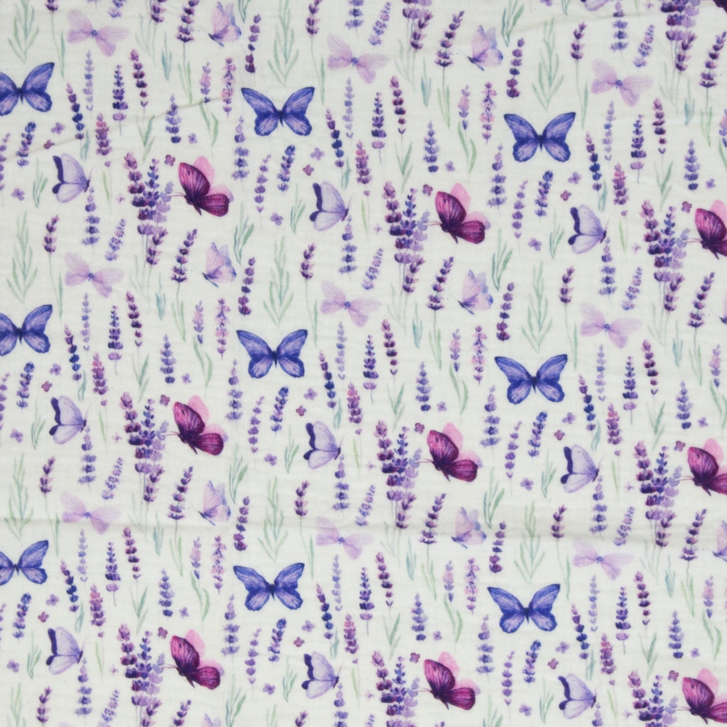 Musselin "Schmetterling & Lavendel"