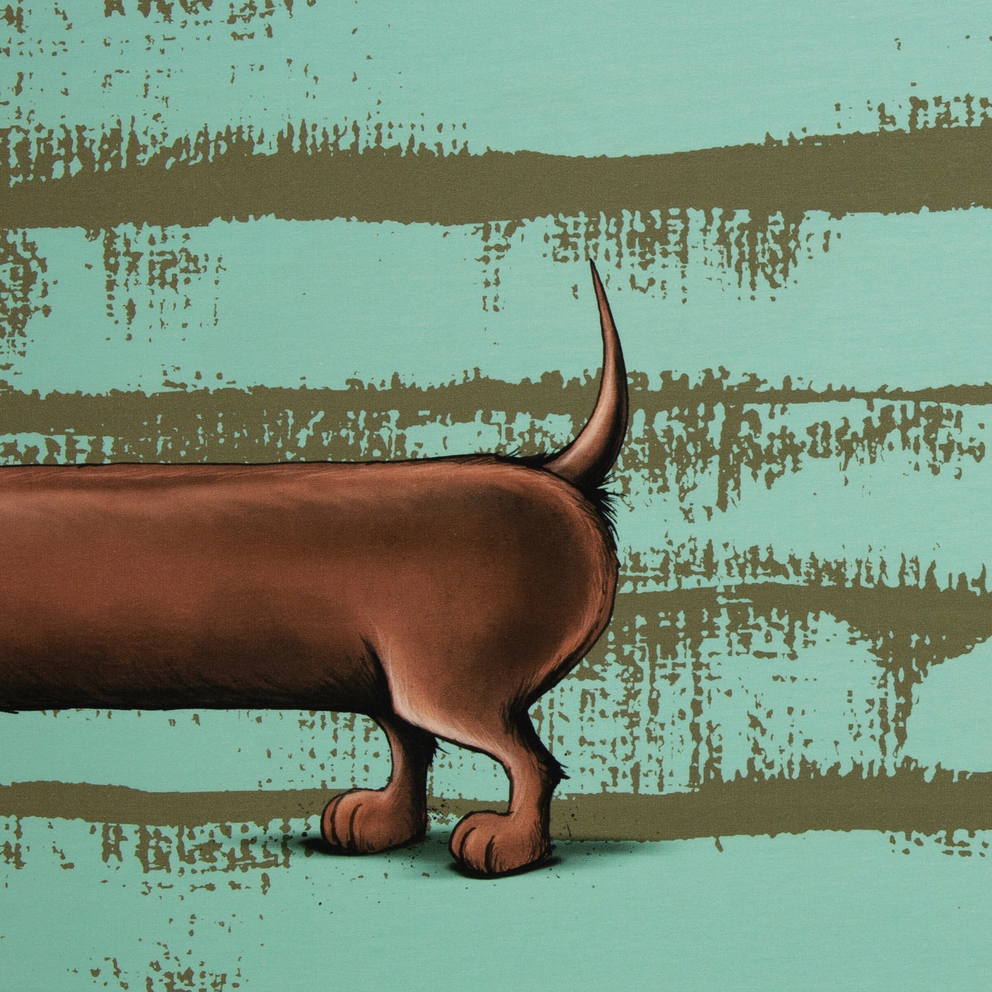 Paneel French Terry by Thorsten Berger "Dachshund Berny" mint