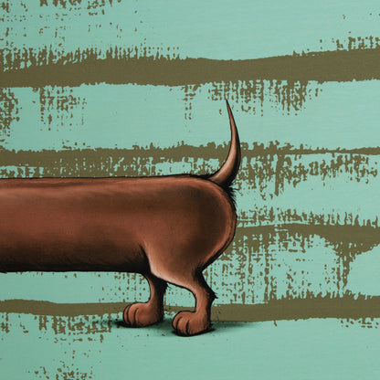 Paneel French Terry by Thorsten Berger "Dachshund Berny" mint