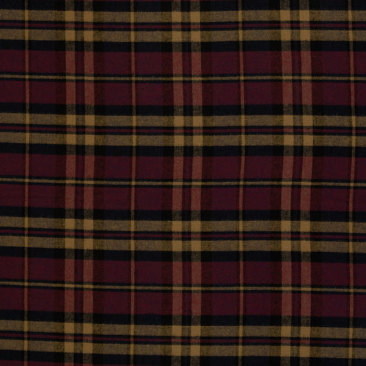 Flanell "Maverick" bordeaux/ocker