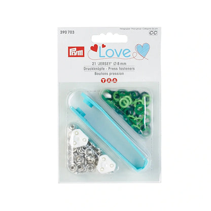 PRYM Jersey Druckknöpfe "grün"
