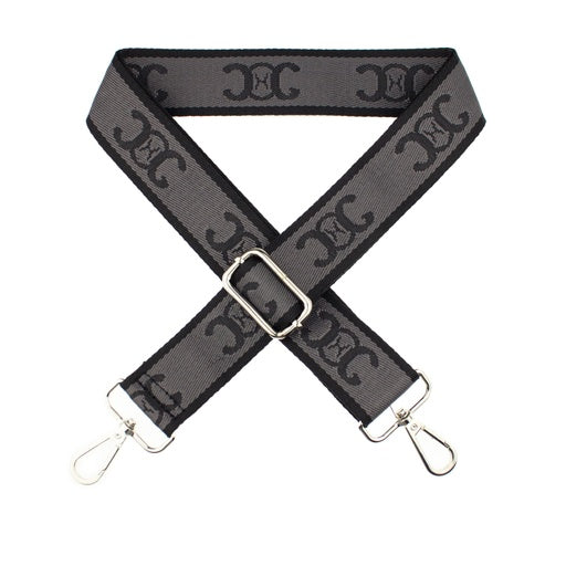 Design-Gurtband "Luxury" silber-schwarz