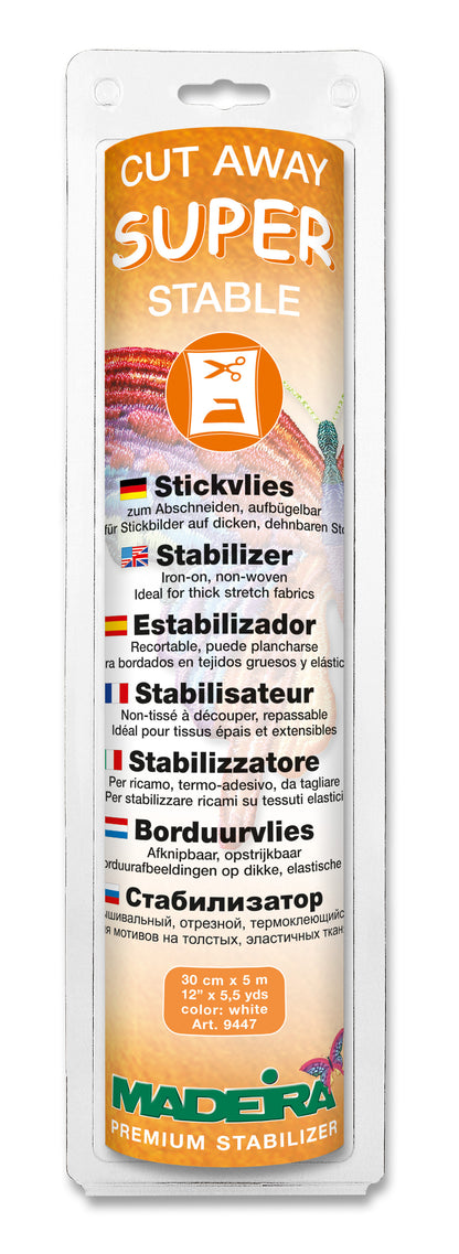 Stickvlies Madeira "Cut Away" Super Strong weiß