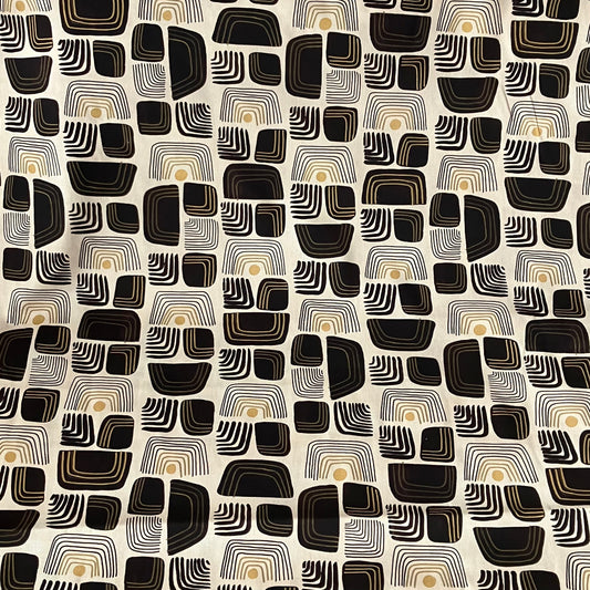 Baumwoll Stretch-Twill "Graphisch klein"