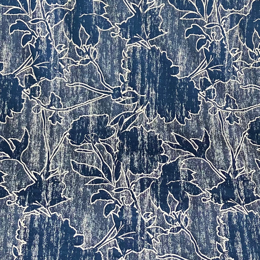 Jeans Stretch Jacquard "Floral"