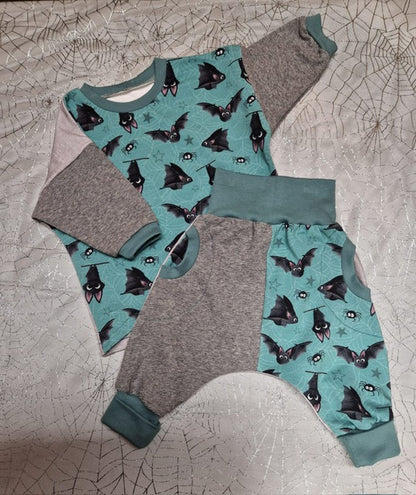 Nähpaket Baby-Set "Bruce & Friends" flieder