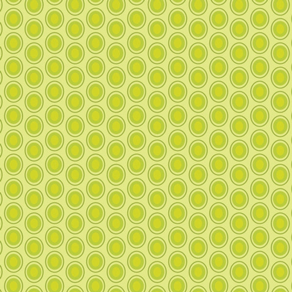 Patchwork Baumwolle "Oval Elements" lime