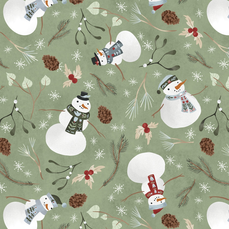 Patchwork Baumwolle "Glad Tidings We Bring" Snowmen