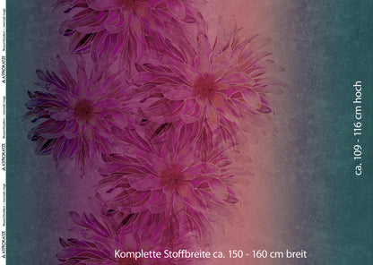 Bio French Terry "Blossom Gradient - mermaid magic" by Astrokatze