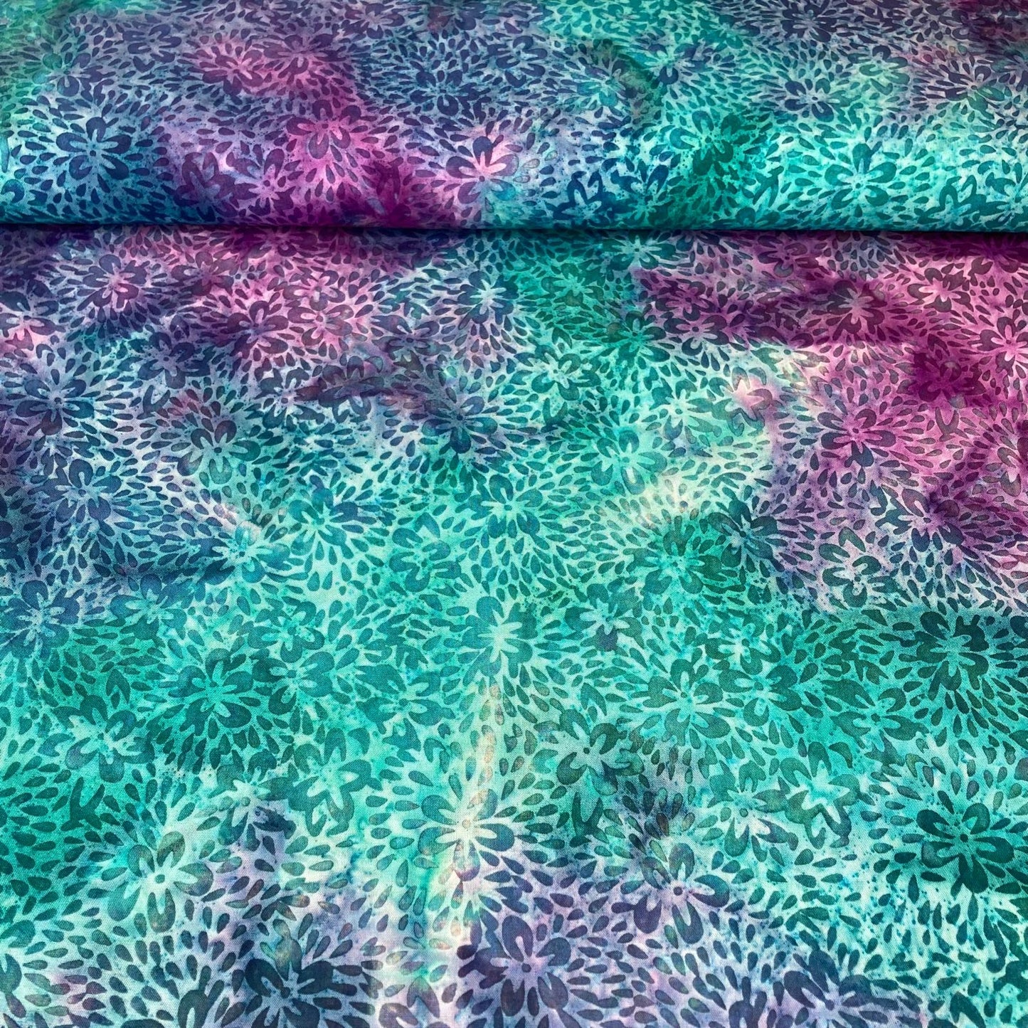 Viskose "Batik" lila-mint