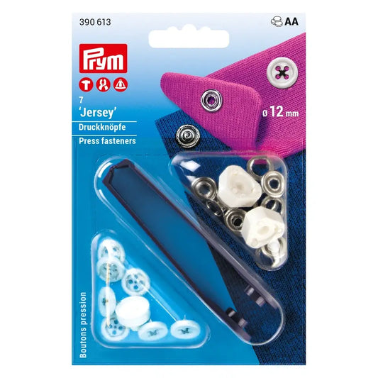 Prym Jersey Druckknopf "Annähoptik" schwarz